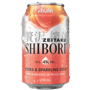 Asahi Shibori Vodka Soda with Peach Juice