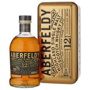 Aberfeldy 12-Year Single Malt Scotch Whisky with Gold Bar Gift Box