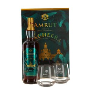 Amrut Bagheera Sherry Cask Finish Indian Single Malt Whisky with 2 Glasses